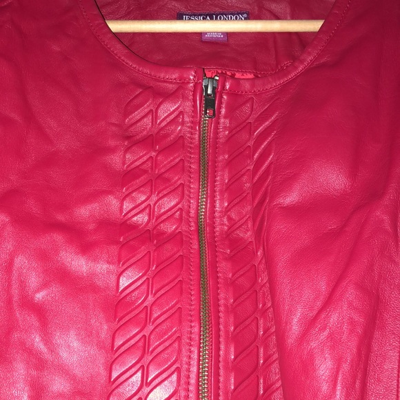 Red leather Jacket - Picture 3 of 7